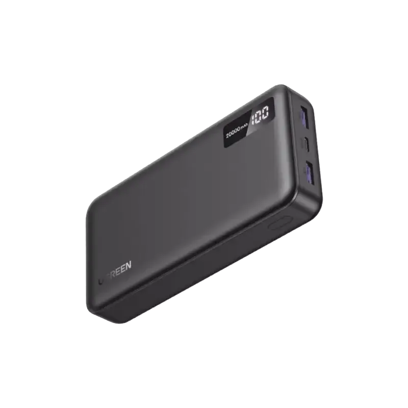 Power Bank 20000mAh  22.5W  1 USB-C  2 USB-A  PD3. Power Bank 20000mAh  22.5W  1 USB-C  2 USB-A  PD3.