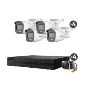 Kit TurboHD 1080pDVR 4 Canales4 Cámaras Bala Color