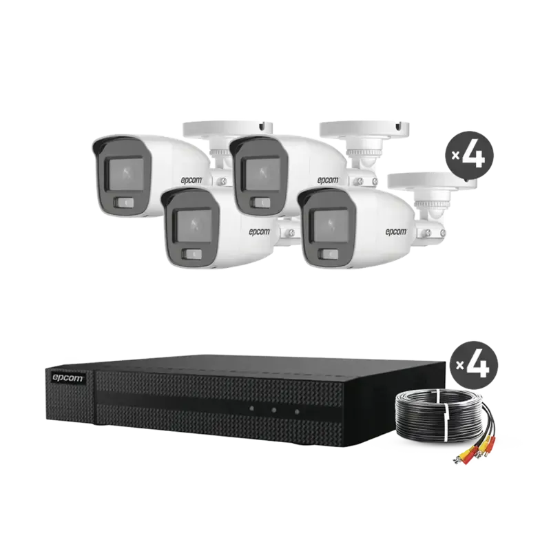 Kit TurboHD 1080pDVR 4 Canales4 Cámaras Bala Color Kit TurboHD 1080pDVR 4 Canales4 Cámaras Bala Color