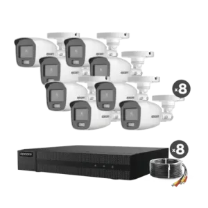 Kit TurboHD 1080pDVR 8 Canales8 Cámaras Bala Color