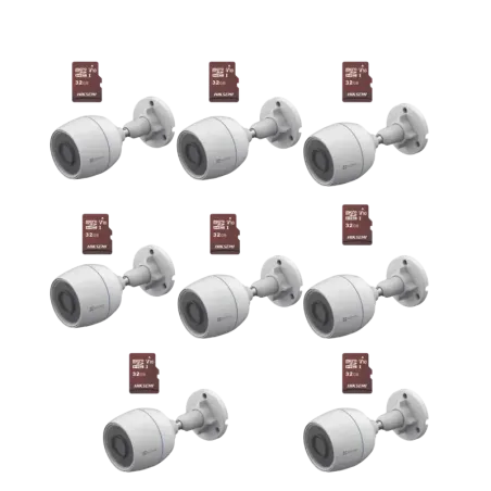 Kit de Camaras WiFi, Incluye 8 Piezas CS-H3C y 8 P