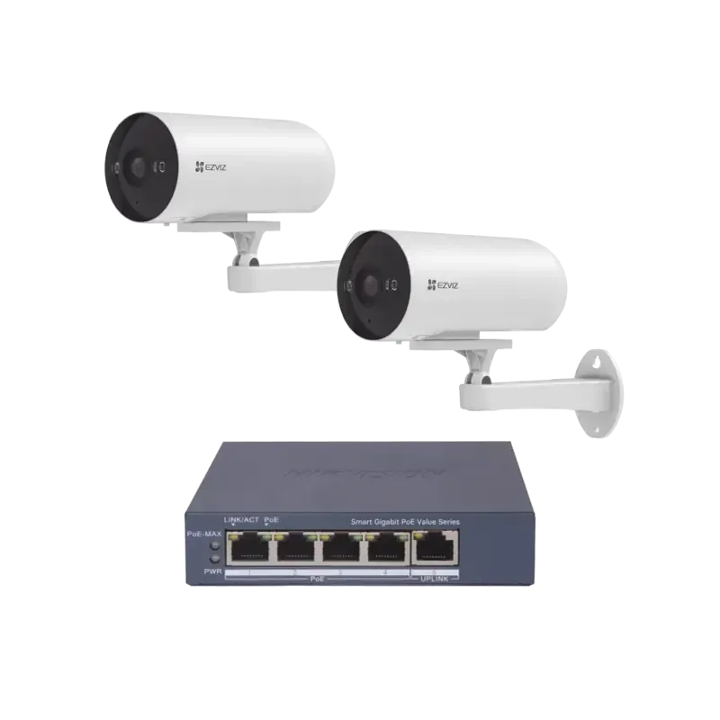 Kit de cámaras WiFi Para Uso en ExteriorPoE Estand Kit de cámaras WiFi Para Uso en ExteriorPoE Estand