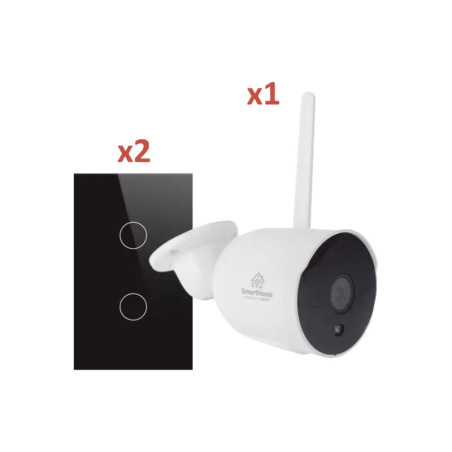 Wifi KIT 1 camara Wifi y 2 apagadores inteligentes