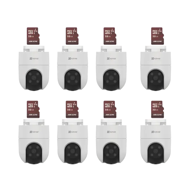Kit de Camaras WiFi, Incluye 8 Piezas CS-H8C y 8 P Kit de Camaras WiFi, Incluye 8 Piezas CS-H8C y 8 P