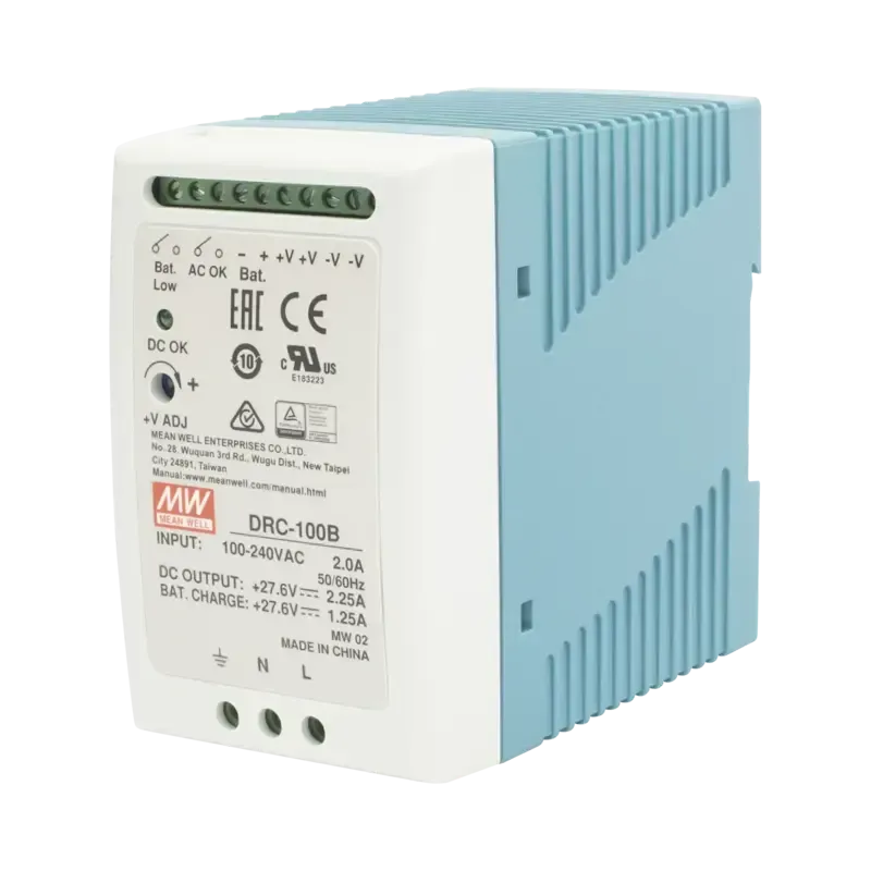 Fuente de poder Riel Din 24V, 100W con Cargador de Fuente de poder Riel Din 24V, 100W con Cargador de