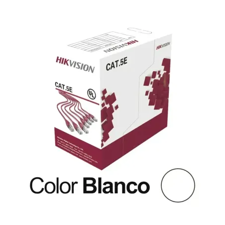 Bobina de Cable UTP 100 MtsCat 5E 24 AWGColor Blan