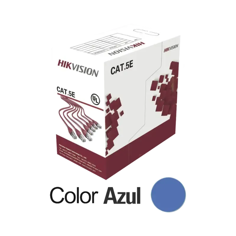 Bobina de Cable UTP 305 MetrosCat5E 24 AWGColor Az Bobina de Cable UTP 305 MetrosCat5E 24 AWGColor Az