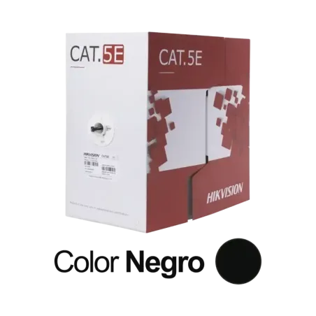 Bobina de Cable UTP 305 MtsCat 5E 24 AWGColor Negr