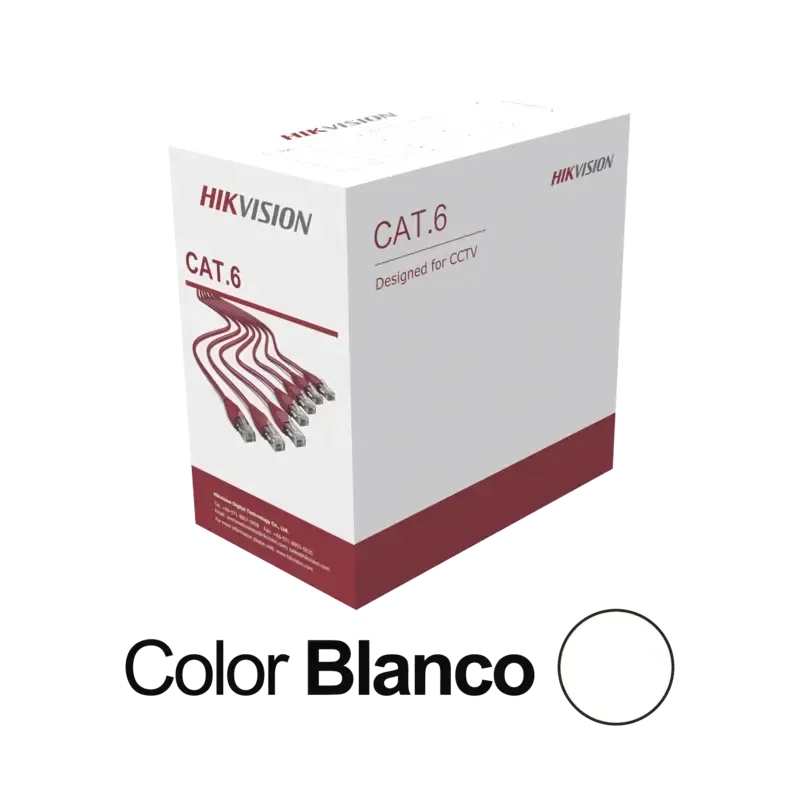 Bobina de Cable UTP 305 MtsCat 6 24 AWGColor Blanc