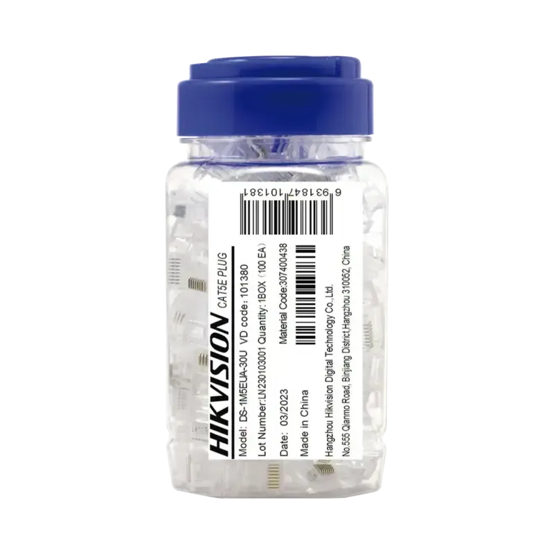 Bote con 100 Piezas de Plug Modular RJ45Cat 6Chapa Bote con 100 Piezas de Plug Modular RJ45Cat 6Chapa