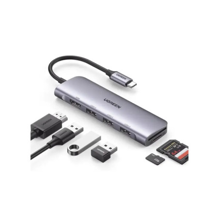 HUB USB-C Docking Station 6 en 1 - HDMI 4K@30