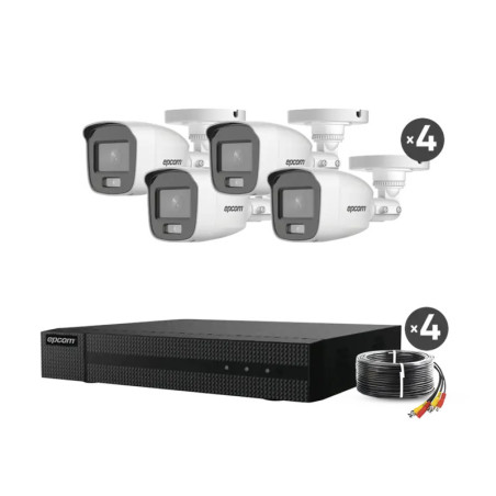 Kit TurboHD 1080p - DVR 4 Canales - 4 Cámaras