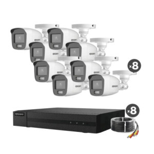 Kit TurboHD 1080p - DVR 8 Canales - 8 Cámaras
