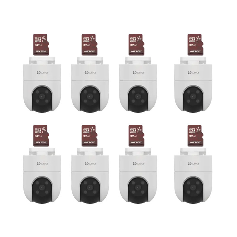 Kit de Camaras WiFi, Incluye 8 Piezas CS-H8C
