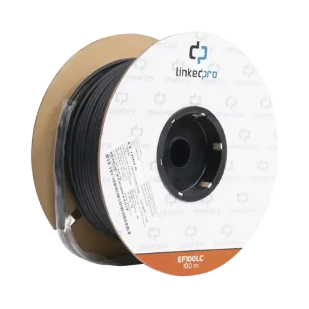 Carrete de Fibra Óptica Monomodo con Conectores LC