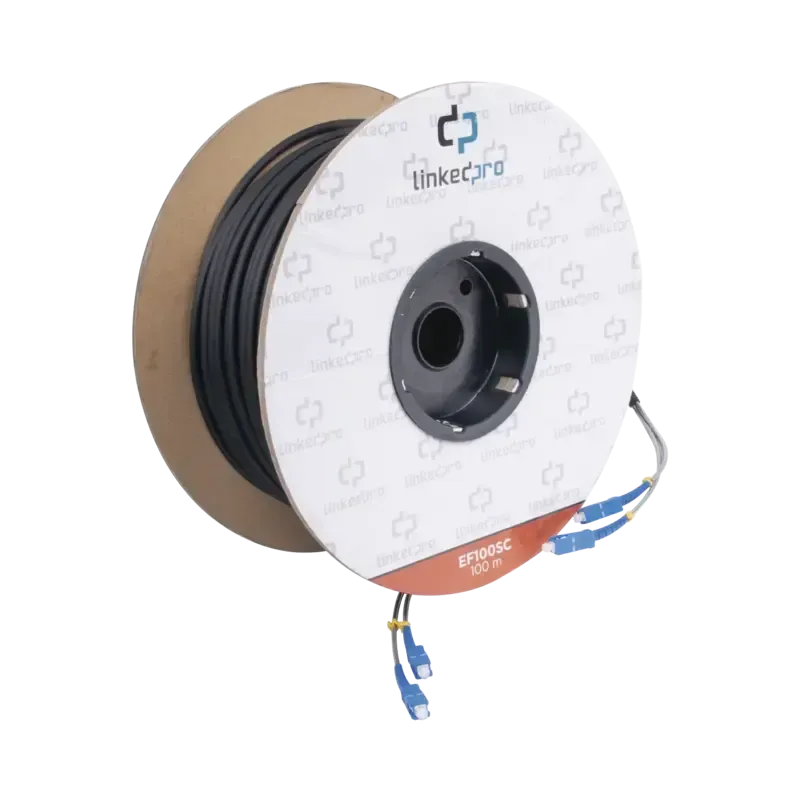 Carrete de Fibra Óptica Monomodo con Conectores SC Carrete de Fibra Óptica Monomodo con Conectores SC