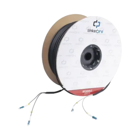 Carrete de Fibra Óptica Monomodo con conectores LC