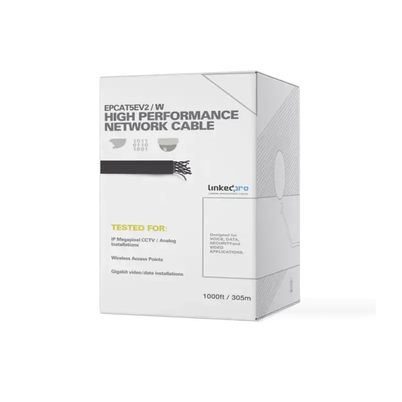 Bobina de 305 m 1000 ft Cat5e, aleación de cobre y Bobina de 305 m 1000 ft Cat5e, aleación de cobre y