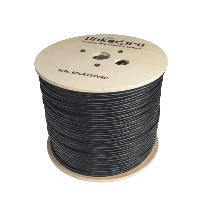 Bobina de Cable Siamés Cat5E CCA + 2 Cables Grueso Bobina de Cable Siamés Cat5E CCA + 2 Cables Grueso