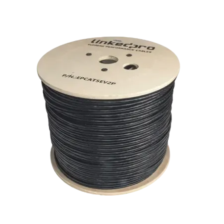 Bobina de Cable Siamés Cat5E CCA + 2 Cables Grueso