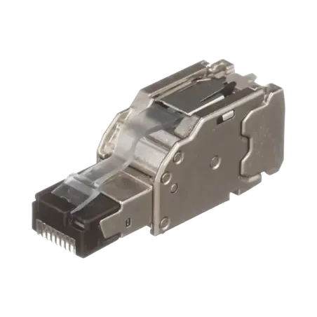 Plug RJ45 Blindado, Instalación Recta, Terminación