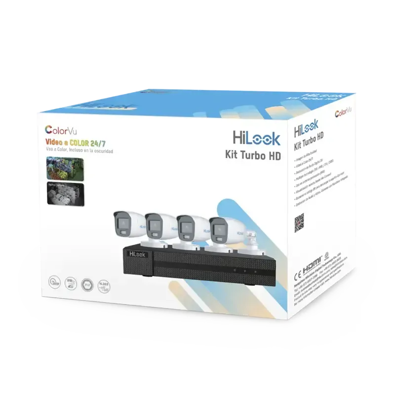 Kit TurboHD 1080pDVR 4 Canales4 Cámaras Bala Color Kit TurboHD 1080pDVR 4 Canales4 Cámaras Bala Color