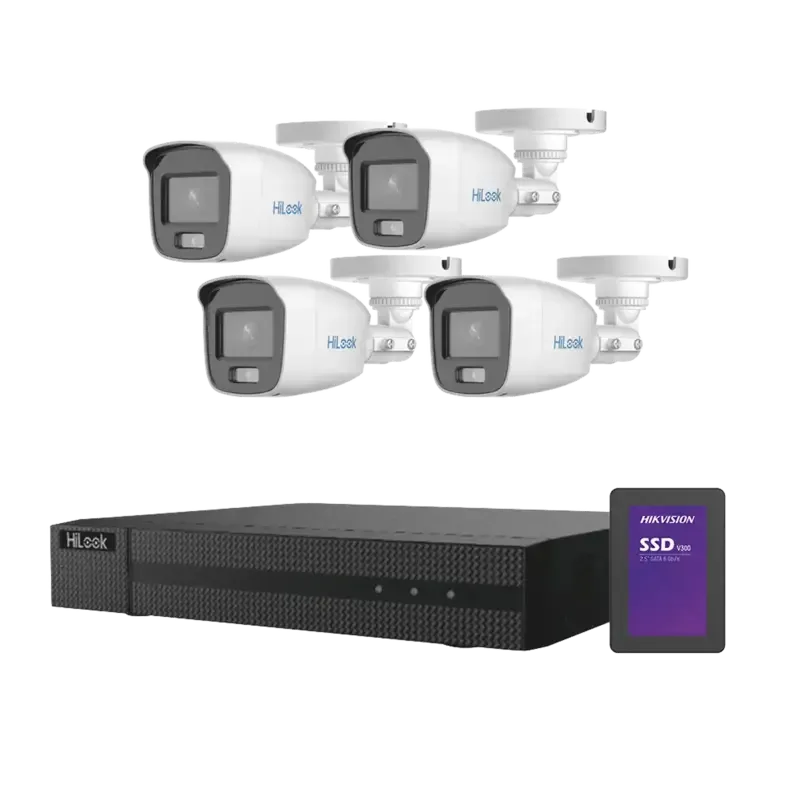 Kit TurboHD 1080p + SSD 1 TBDVR 4 Canales4 Cámaras Kit TurboHD 1080p + SSD 1 TBDVR 4 Canales4 Cámaras