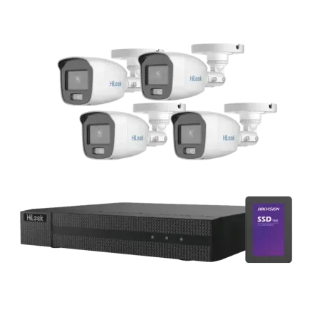Kit TurboHD 1080p + SSD 500 GBDVR 4 Canales4 Cámar