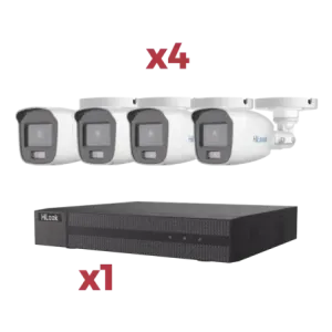 Kit DVR 4 Canales TurboHD + 1 Canal IP2 Megapixel
