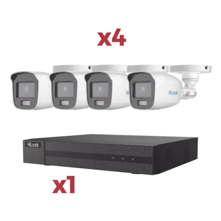 Kit DVR 4 Canales TurboHD + 1 Canal IP2 Megapixel