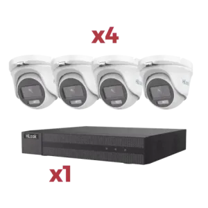 Kit DVR 4 Canales TurboHD + 1 Canal IP2 Megapixel
