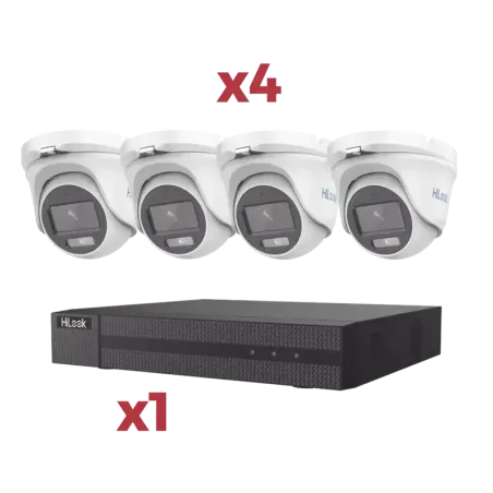 Kit DVR 4 Canales TurboHD + 1 Canal IP2 Megapixel