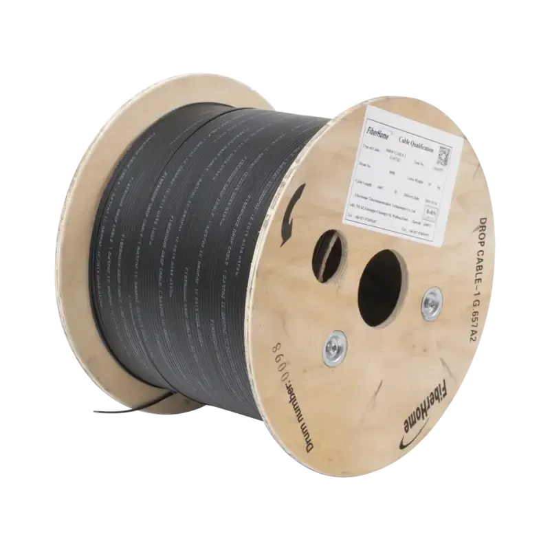 Carrete de 1 km de Fibra Óptica Drop, Interior/Ext Carrete de 1 km de Fibra Óptica Drop, Interior/Ext