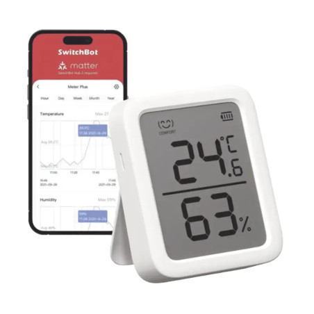 Medidor de temperatura y humedad Datos en pantalla