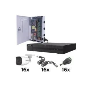 KIT TurboHD 1080pDVR 16 Canales16 Cámaras Bala Pol