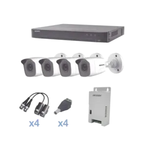 KIT TurboHD 1080pDVR 4 Canales4 Cámaras Bala Metál