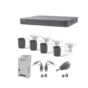 KIT TurboHD 1080pDVR 4 Canales4 Cámaras Bala Polic