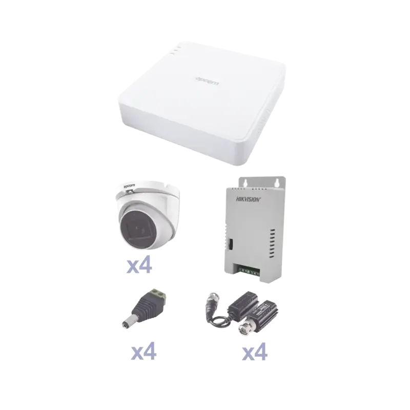 KIT TurboHD con Audio 1080pDVR 4 Canales4 Cámaras KIT TurboHD con Audio 1080pDVR 4 Canales4 Cámaras