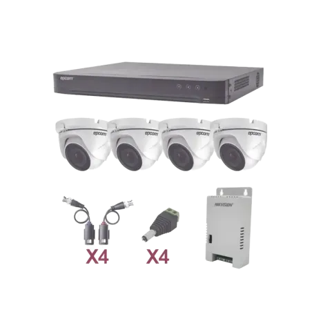 KIT TurboHD 1080pDVR 4 Canales4 Cámaras Eyeball ex