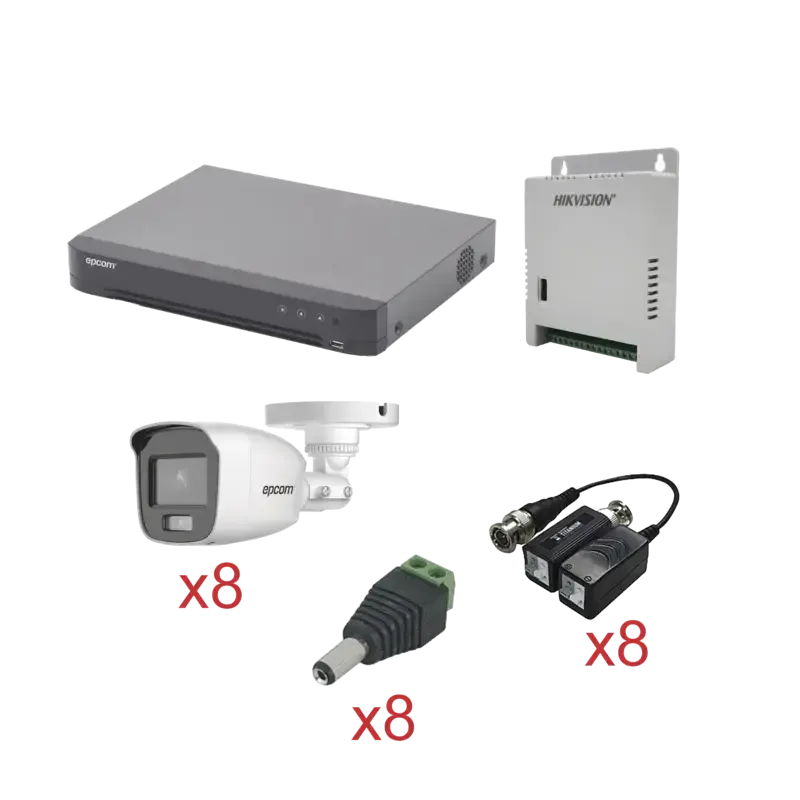 KIT TurboHD con Audio 1080pDVR 8 Canales8 Cámaras KIT TurboHD con Audio 1080pDVR 8 Canales8 Cámaras
