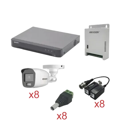 KIT TurboHD con Audio 1080pDVR 8 Canales8 Cámaras