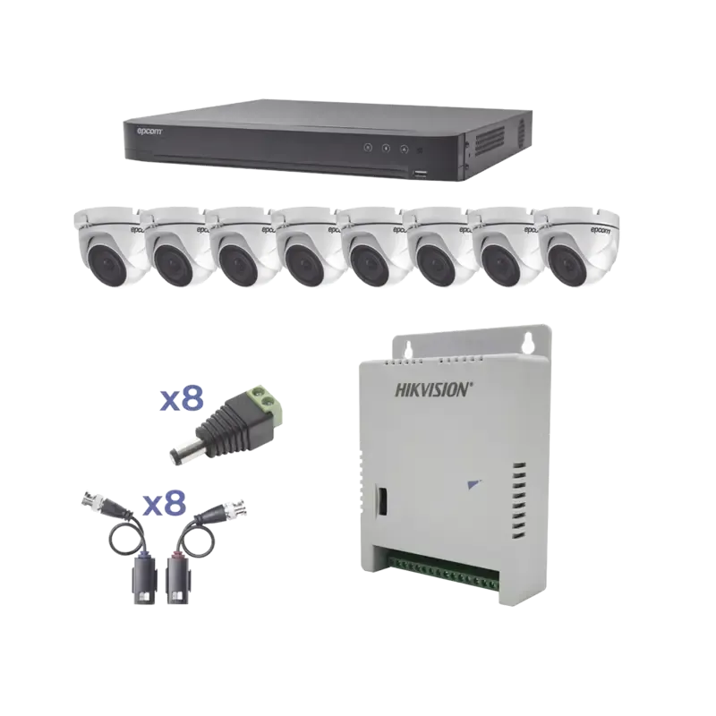 KIT TurboHD 1080pDVR 8 Canales8 Cámaras Eyeball ex KIT TurboHD 1080pDVR 8 Canales8 Cámaras Eyeball ex