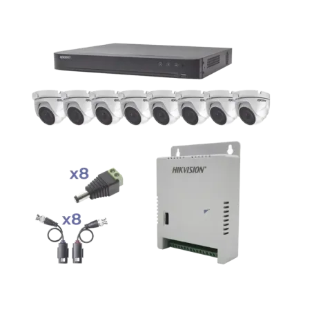 KIT TurboHD 1080pDVR 8 Canales8 Cámaras Eyeball ex