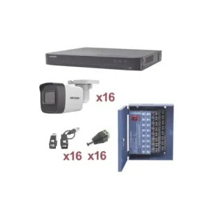 KIT TurboHD 1080pDVR 16 Canales16 Cámaras Bala ext