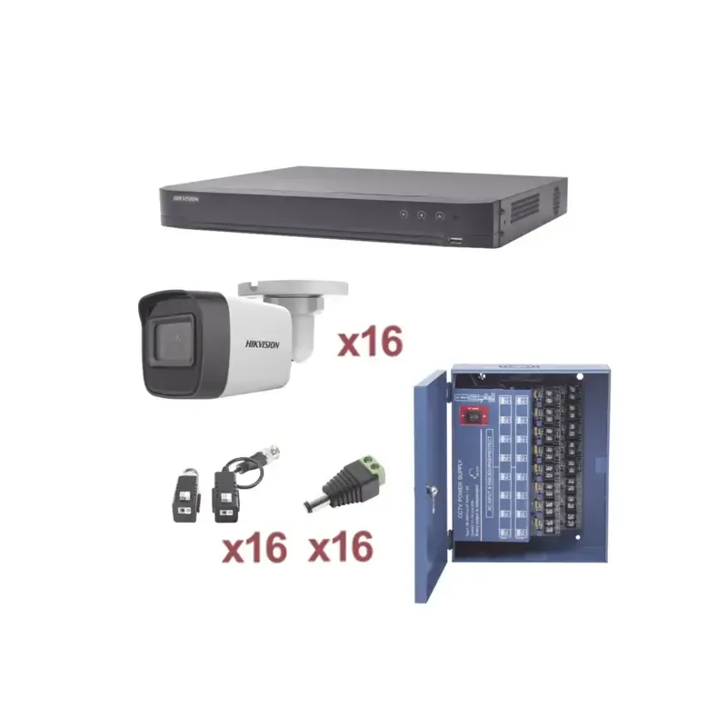 KIT TurboHD 1080pDVR 16 Canales16 Cámaras Bala ext KIT TurboHD 1080pDVR 16 Canales16 Cámaras Bala ext