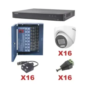 KIT TurboHD 1080pDVR 16 Canales16 Cámaras Turret c
