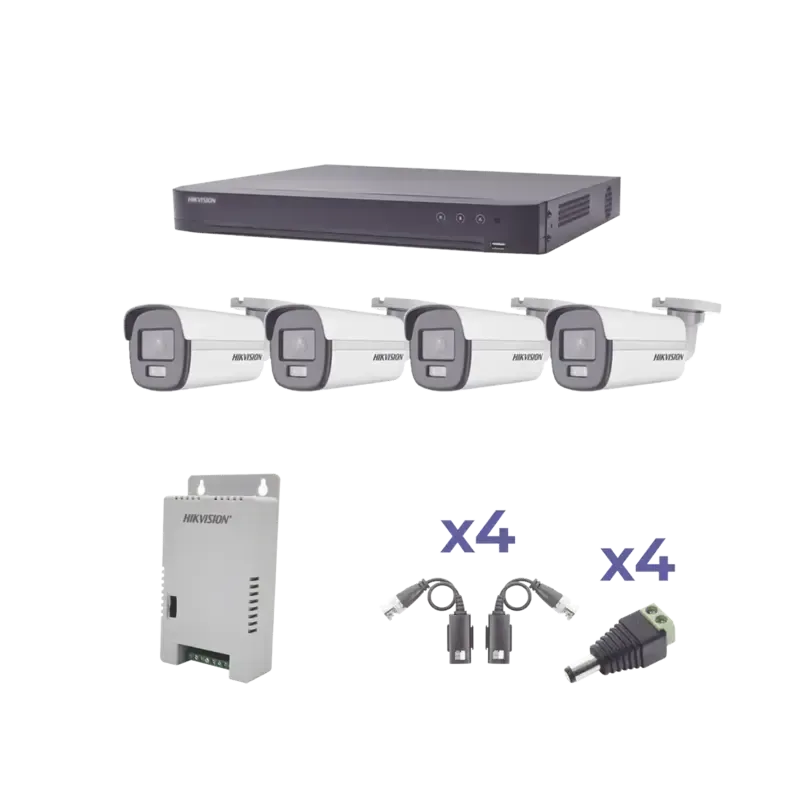 KIT COLORVU TURBOHD 1080pDVR 4 Canales4 Cámaras Ba KIT COLORVU TURBOHD 1080pDVR 4 Canales4 Cámaras Ba