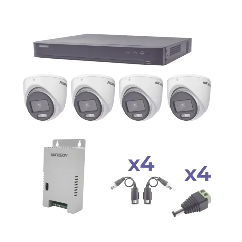 KIT COLORVU TURBOHD 1080pDVR 4 Canales4 Cámaras ey KIT COLORVU TURBOHD 1080pDVR 4 Canales4 Cámaras ey