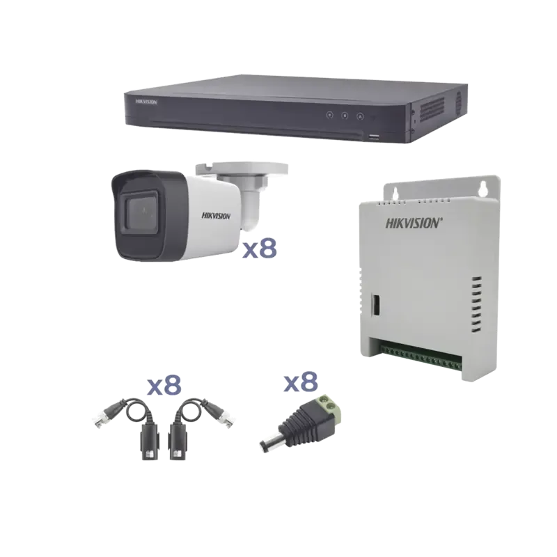 KIT TurboHD 1080pDVR 8 Canales8 Cámaras Bala exter KIT TurboHD 1080pDVR 8 Canales8 Cámaras Bala exter