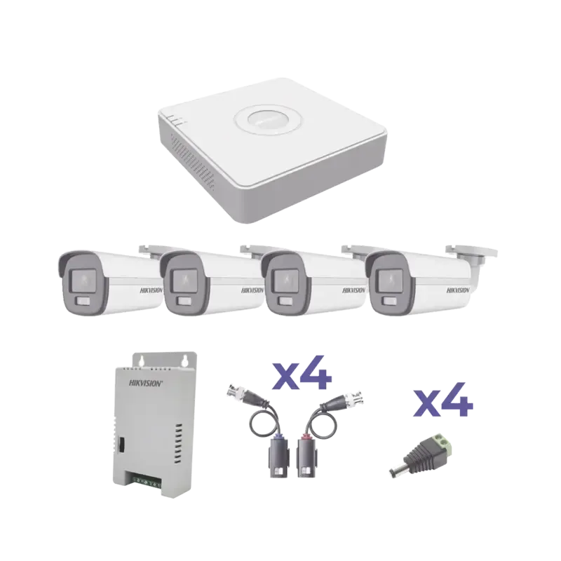 KIT COLORVU TURBOHD 1080p LiteDVR 4 Canales4 Cámar KIT COLORVU TURBOHD 1080p LiteDVR 4 Canales4 Cámar
